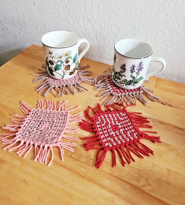 Mug Rug Tassenuntersetzer - Häkeln