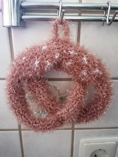 Anleitung Spülschwamm Brezel - Häkeln