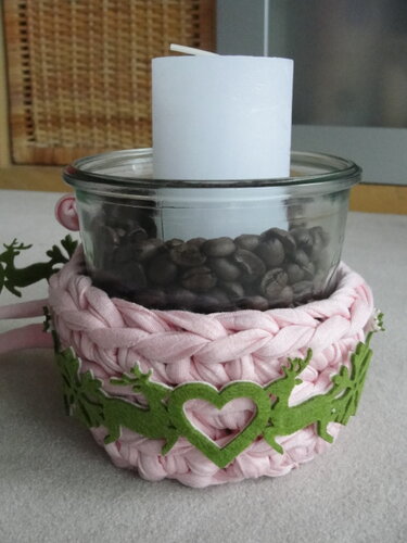 PDF Häkelanleitung für ein umhäkeltes Deko-Glas