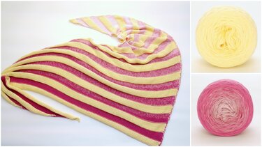 Strickanleitung - STRIPES No.1 - Dreieckstuch stricken - No.105