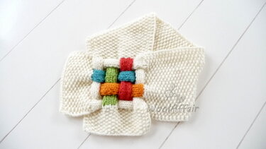 Strickanleitung - Strickschal gewebt mit CrazyPatterns Logo - No.106