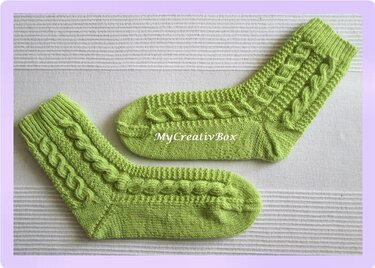 Sockenmuster "Nordlicht" - Gr.: 32-47, gestrickt - Stricken