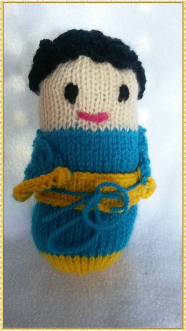 Strickanleitung Geisha- 16 cm groß, Puppe, Strickpuppe