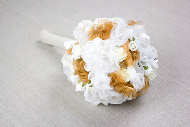  Brautstrauß mit Stoffblumen | Kostenlos - Nähen