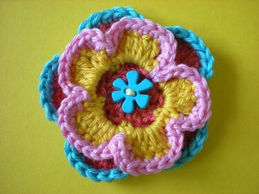 Flower Applique - Crochet