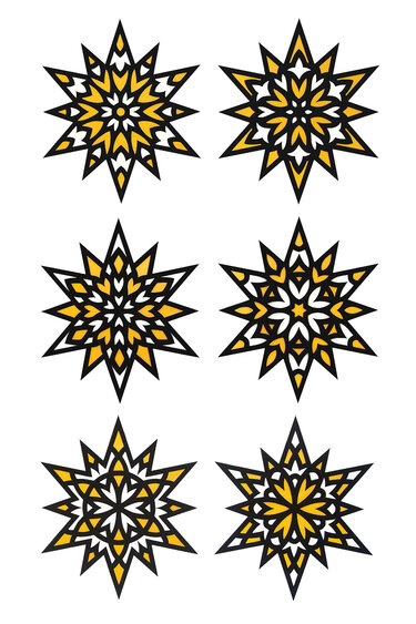 Fensterbilder – Sterne – Bastelvorlagen mit Anleitung - Basteln