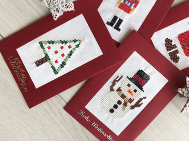 4 Stickdateien im Kreuzstich: Weihnachten - Sticken
