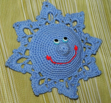 Crochet pattern: merry snowflake, snow crystal