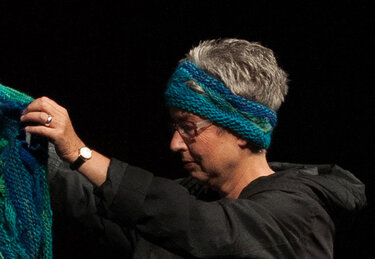 Für Sie und Ihn: Loop und Stirnband mit gekreuzten Stegen - Modell "Emily" - Stricken