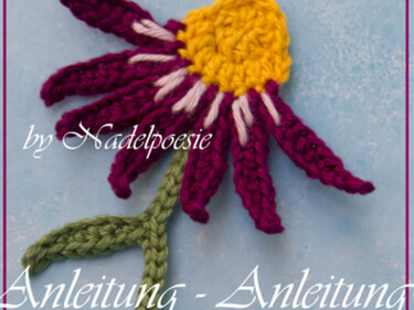 Applique Echinacea crochet pattern