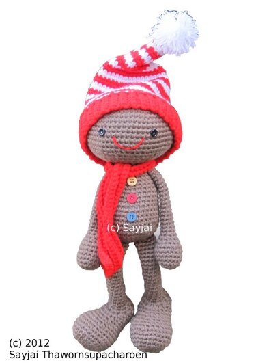 Huggy Gingerbread Man - Crochet