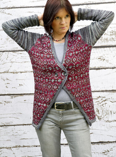 "Valentina" - Strickjacke mit Einstrickmuster - Bild 3