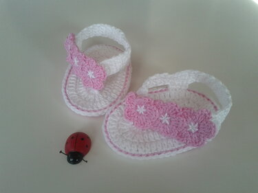 Häkelanleitung Sparset Nr.9 Flip-Flops / Haarband