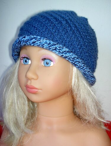 Strickanleitung Kinder-Mütze, Spiralmütze Rollrand, ca. 2 - 4 Jahre,   #014 - Bild 7