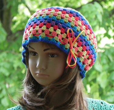 Bunte Mütze Regenbogen / PDF Häkelanleitung
