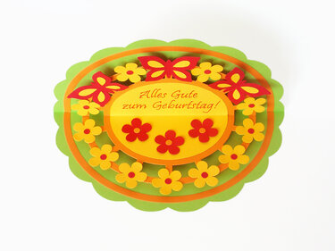 Geburtstagskarte mit Schmetterlingen – Bastelvorlagen und Anleitung - Basteln