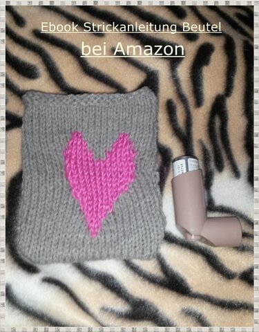 Strickanleitung Strickbeutel mit Herz Stricktasche