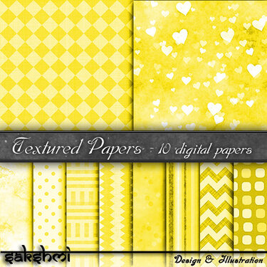 Digital Paper, backgrounds yellow - Crafts
