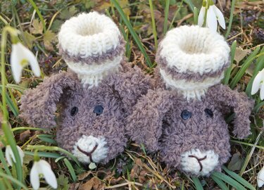 Anleitung zum stricken Baby- Schuhe Häschen
