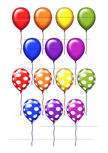 14 ballons for digital print - Crafts