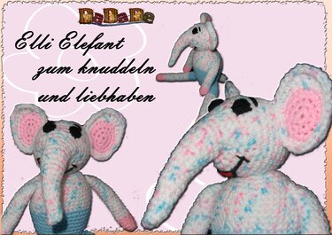 Greif - Elefant, für die ganz Kleinen, eine Häkelanleitung - Bild 7