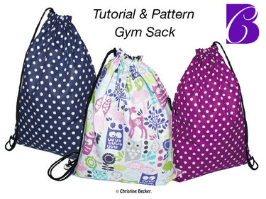 Pdf E-Book Tutorial and Pattern Gym Sack - Sewing
