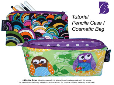 PDF E-Book Tutorial Pencil Case / Cosmetic Bag - Sewing