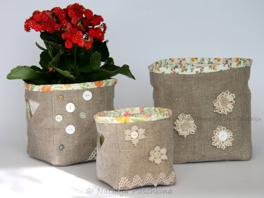 Nähanleitung für Körbchen in 3 Größen