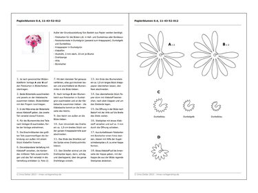 Papierblumen – Kapkörbchen – Bastelvorlagen mit Anleitung - Basteln