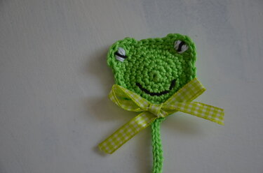 Häkelanleitung Lesezeichen Froschkönig