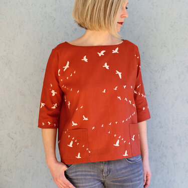 FrauAiko - lässige Bluse 3/4-Arm und großen Taschen XXS-L - Nähen