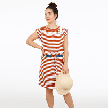 FrauJulie - Lässiges Jerseykleid mit Gürtel - Nähen