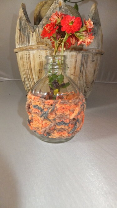 Häkelanleitung Vase Herbst Tischvase