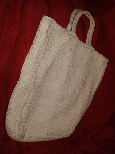 Einkaufsbeutel mit Blumenmotiv - Häkeln