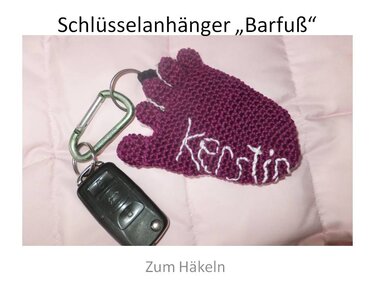 Barfuß sein - Schlüsselanhänger und Schlüsseltasche - Häkeln