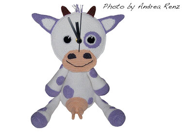 Häkelanleitung Kuh E-Book Uhr deko Kinderzimmer - Bild 2