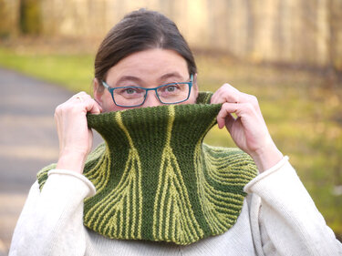 Halswärmer Cowl Schalkragen Sherwood Forest Strickanleitung - Bild 2