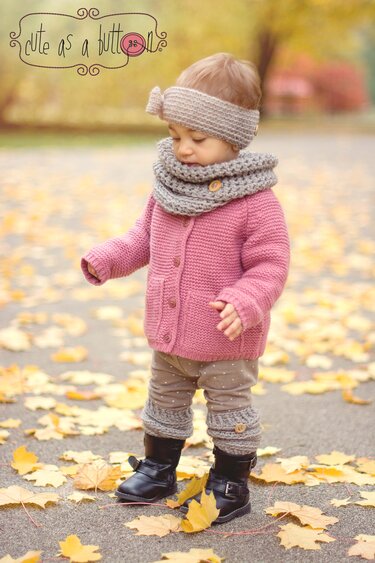 Cute as a button Stirnband Schleife & Loopschal - Bild 5