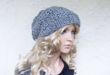 Strickanleitung für unisex-Beanie, slouch - Bild 5