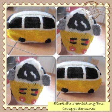 Strickanleitung Bus, Türstopper oder Kissen- auch für Anfänger perfekt - Bild 2