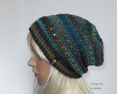 "Sydnes-Mixed" gehäkelte Beanie / Häkelmütze - Häkeln