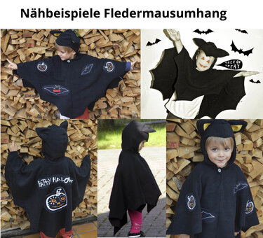 Nähanleitung Kinderkostüm Fledermaus Gr. 86-128