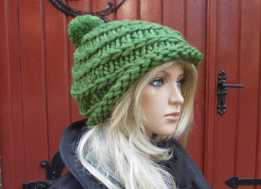 Strickanleitung für eleganten Schal mit Bommeln, unisex, Grobstrick, Wollschal, Strickschal, slouchy - Bild 10