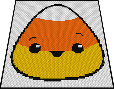 CANDY CORN - pattern for c2c crochet blanket