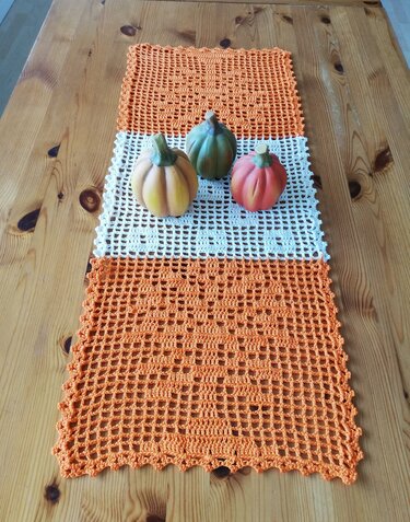 Tischläufer Herbst - Häkeln