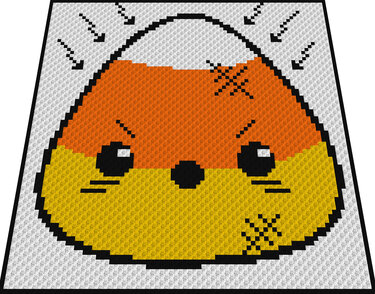 CAN-GRY CORN - pattern for c2c crochet blanket