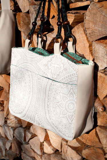 TARANEH - große Tasche nähen - Querformat