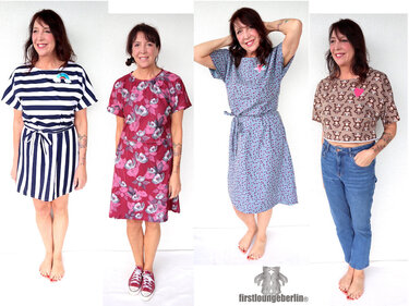 Nele bequemes Kleid für Damen Sommer und Winter in 9 Größen und 3 Längen - Nähen