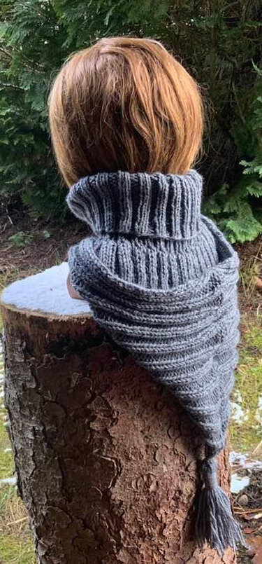 StrickHoodie mit Rollkragen - Stricken