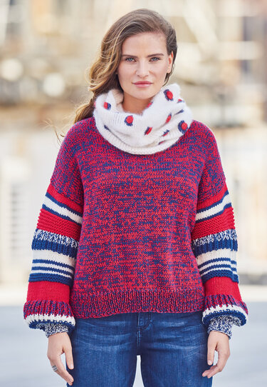 Strickanleitung: So lässig! Cooler Pulli mit zartem Loop